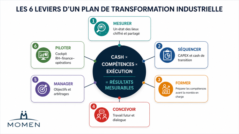 momen 6 leviers rh financiers transformation industrielle