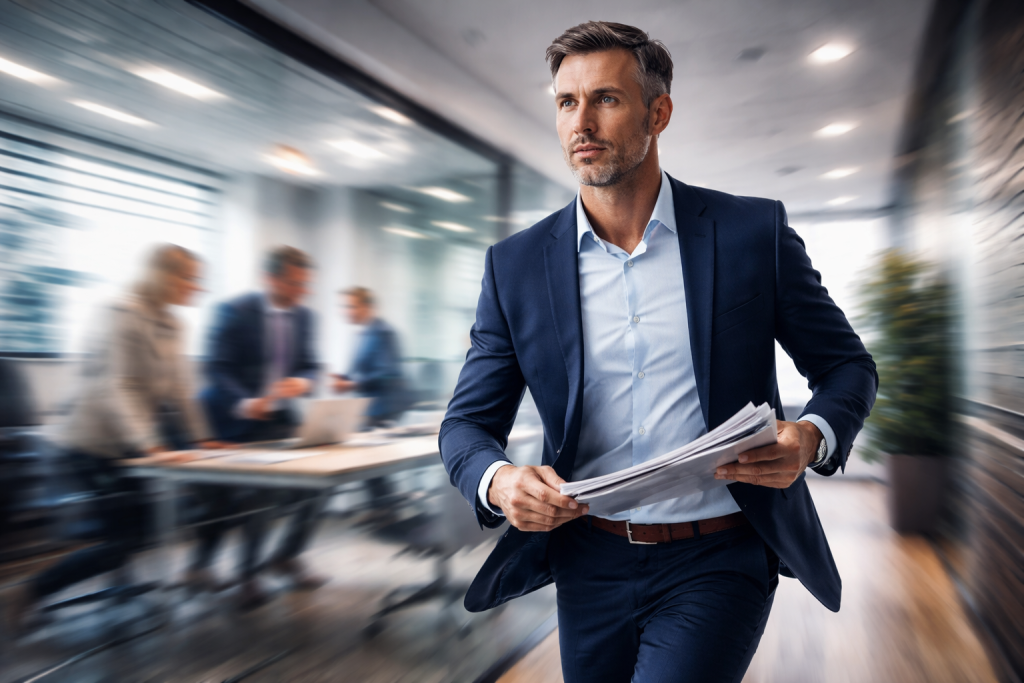 Manager de transition en vitesse avec des documents