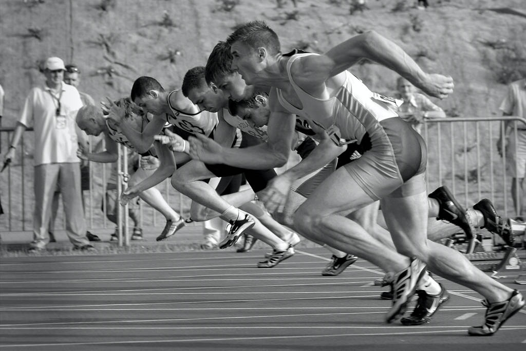 runners take to the starting line